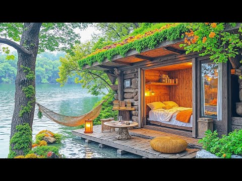 🌿Spring Lakeside Coffee Jazz | Tranquill Outdoor Café Ambience for Relax & Stress Relief