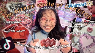 CakeTok is UNHINGED | Walmart vintage heart cake, CakeGate ,real VS cake