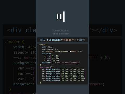 CSS Loader Animation | Web Development #tailwindcss #reactjs #webdevelopment