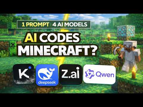 4 Open-Source AI Models vs Minecraft (ONE Prompt) | Who Wins?