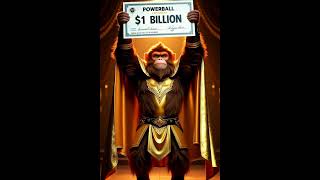 Monkey King Wins $1 Billion Jackpot!💰#monkeyking #powerball #powerballlottery #LiketoWin #Like4Luck