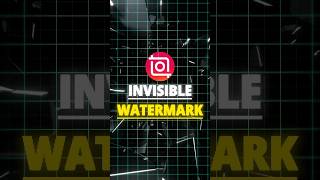Inshot | Invisible Watermark Tutorial 🍃 #shorts #tutorial #inshot