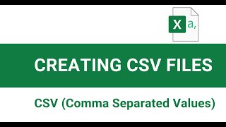 Ways to create a csv file with Excel and Notepad
