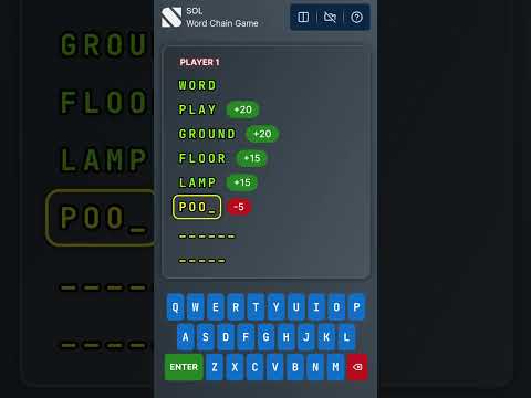 SOL - Online Word Chain Game Play #shorts