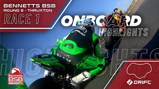 2025 Bennetts British Superbike Championship: RD6 - Thruxton - Race 1 onboard highlights