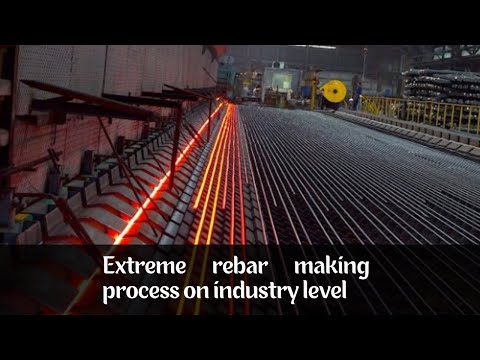 Extreme rebar making process on industry level  Rebar Manufacturing. #manufacturing #technology