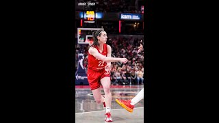 Watch how Caitlin Clark reminded Angel Reese who runs the court! 🏀