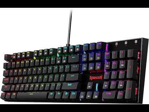 Redragon Mechanical Wired Gaming Keyboard (Red Switches) + RGB Backlit, Fully Programmable,US Layout