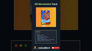 3D Animated Card Hover Effect For Website To make Interactive #shorts #viral #trending