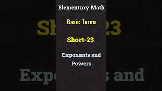 Exponents and Powers || Elementary Math #elementarymath #maths