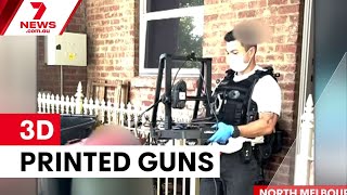 3D printed guns seized in North Melbourne raid | 7NEWS