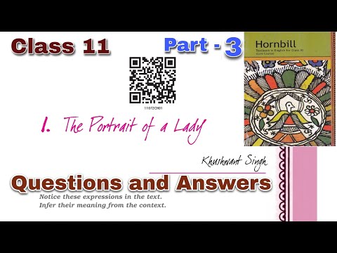 The Portrait Of A Lady | Questions and answers | #class11th  | #hornbill  | #theportraitofalady |