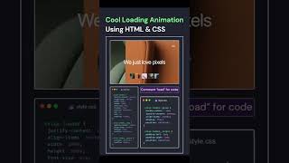 🔥I Built an Awesome Loading Animation Using HTML CSS JS 🚀#coding #animation #shorts #viral #trend