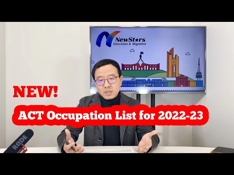 ACT Nomination Occupation List for 2022-23 Financial Year | Critical Skills List - Canberra Matrix