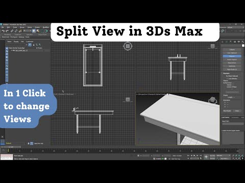 How to Split Screen into 4 Viewports in 3Ds Max | Top, Left, Front, Perspective View