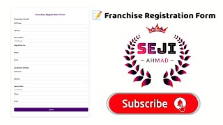 📝 Franchise Registration Form Web App | Google Apps Script + Google Sheet Tutorial