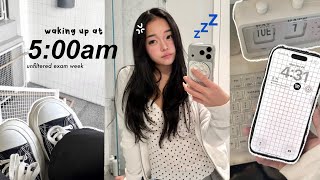 Waking up at 5AM ᯓ★ Unfiltered exam week, burnt out, gym, meal-prep recipes etc.