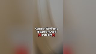 Common WordPress Mistakes to Avoid ❌ 🚫 🤦‍♂️ Part 19 - Not Customizing Permalinks #shorts
