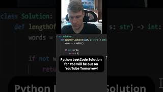 58. Length of Last Word Python LeetCode Solution #leetcode #coding #codingproblems #python