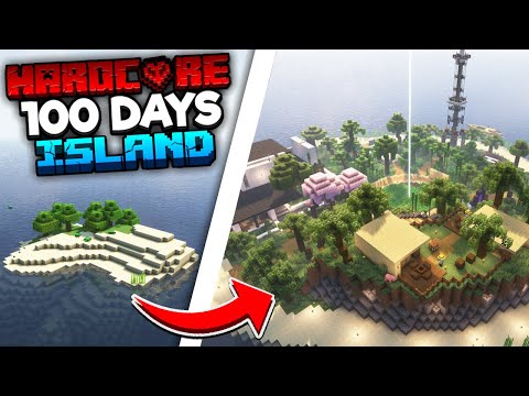 I Survived 100 Days on a DESERTED Island in Minecraft Hardcore