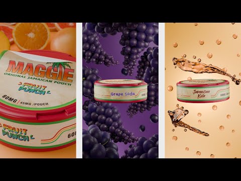 Nicotine pouches 3d product animation