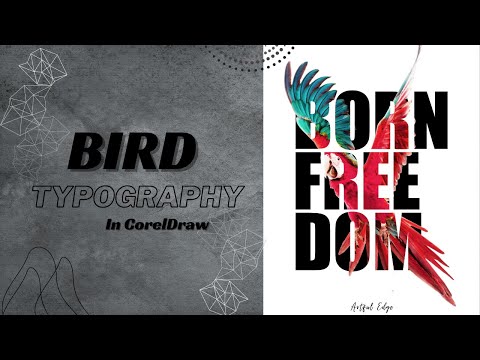 Bird Typography Tutorial in CorelDraw 2021 | Text Masking Effect | Graphic Design