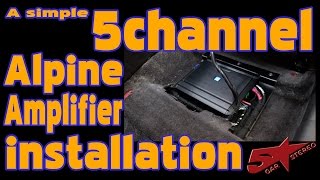 A simple 5 channel Alpine amplifier install in a Hyundai