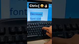 shortcut key to decrease the font size #computergyan #msword #computerhacks #computertipsandtricks