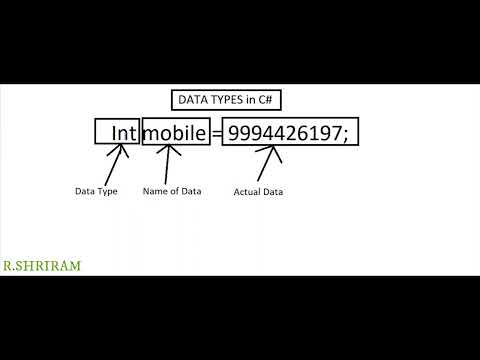 What is DATA TYPE in C#