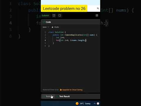 Remove duplicates from sorted array | Leetcode problem solving #leetcode #java #shots