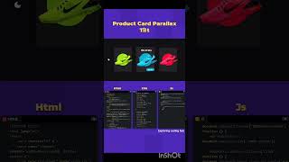 Product Card Parallax Tilt. #coding #frontend #softwaredeveloper #python #frontendprojects