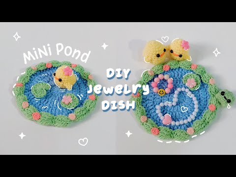 ♡ Crochet Mini Pond (Jewelry Dish) Tutorial | Also a Cute Desk Decor ♡