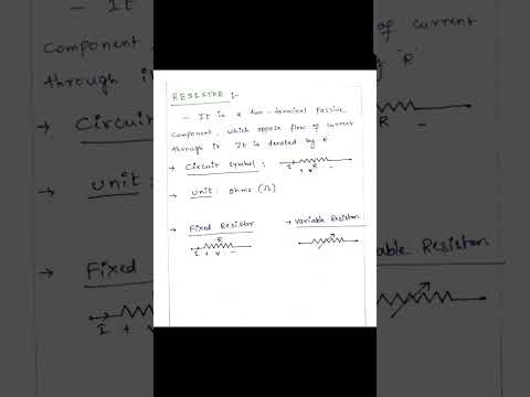 Definition of Resistor #basicelectronics #circuit symbol of Resistor