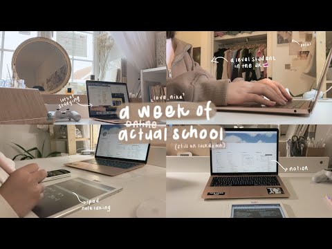 study vlog ☁️ a busy week in school in the uk, alevels, ipad, lots of studying while on lockdown