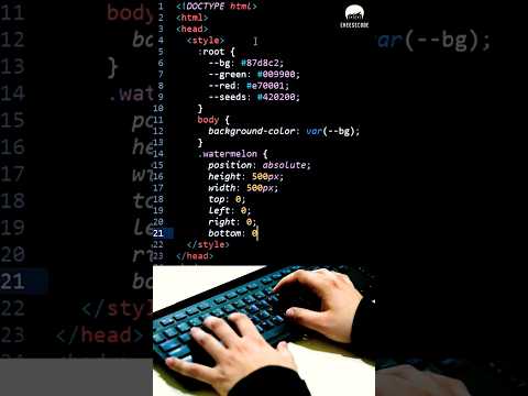 Watermelon 🍉|HTML & CSS #shorts #trending #html #css #tutorial #coding #codinglove #asmr