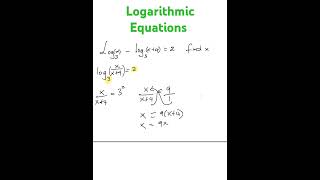 Logarithmic Equations #maths #maths #mathematics #math #science #physics #education #mathskills