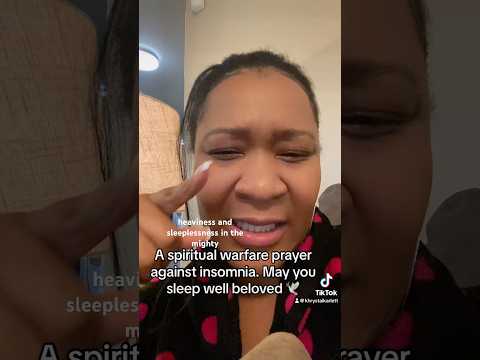 Spiritual warfare prayer against insomnia 🕊️