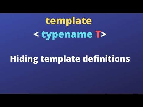 C++ Templates | Template Classes | Hiding template class definition | Explicit Instantiation