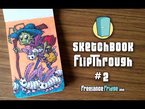 Freelance Fridge Sketchbook Flip Through Tour #2