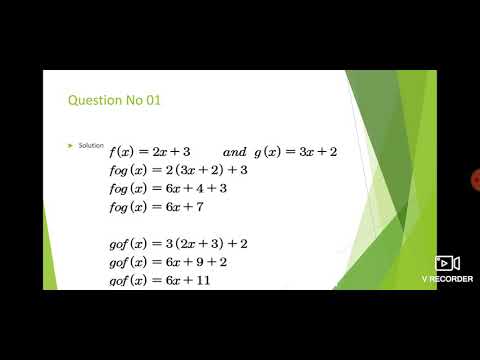 Assigment of MTH 101 inverse of matric and fog(x)  and gof(x).