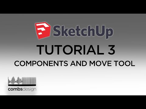 Sketchup Free Tutorial 3 // Components and the Move Tool