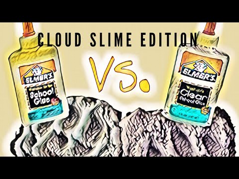 CLEAR VS WHITE GLUE CLOUD SLIME COMPARISON! Which one is better?