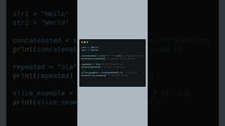Python - String Concatenation, Slicing
