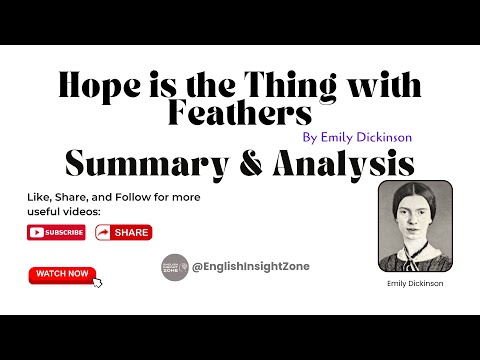 Hope is the thing with Feather Emily Dickinson  Urdu & Hindi Line by Line Summary and Explanation