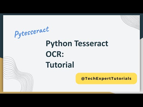 Pytesseract Image to Text OCR Python Package: Tutorial