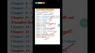 Class 9 maths syllabus2023-24।class9 math syllabus 2023 cbse