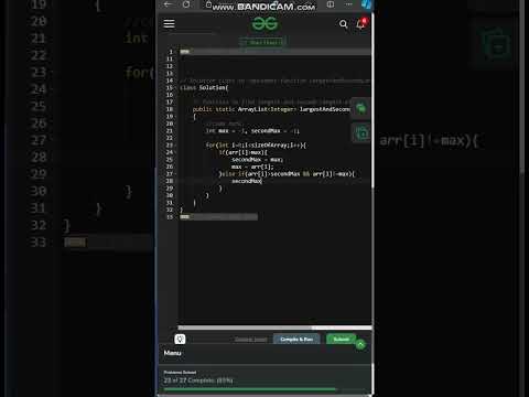 Print Max and Second Max in java #music #coding #javacoding #shorts