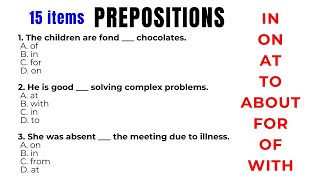 CSE Review (Prepositions) - 15 practice questions