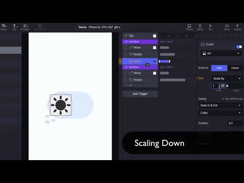 ProtoPie Microinteractions [🥧3]: Scaling Shapes ☀️