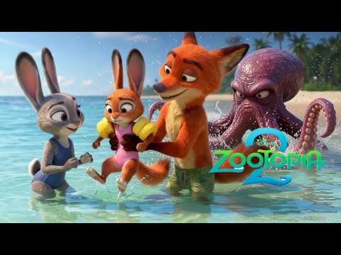 Ocean Adventure  Zootopia 2 | Judy & Nick Save Baby Gogo from Monster Octopus 🐰🐙 | Kids AI Story #ai